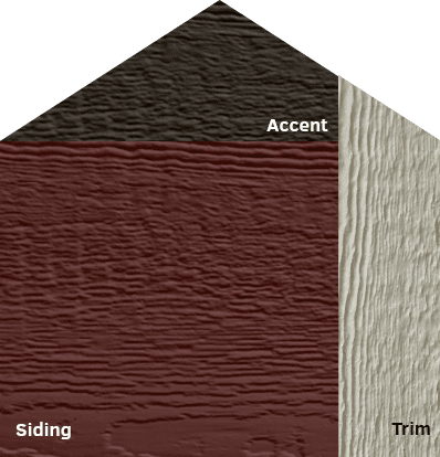 Diamond Kote Bordeaux Siding, Coffee Accent and Clay Trim | Red River Siding