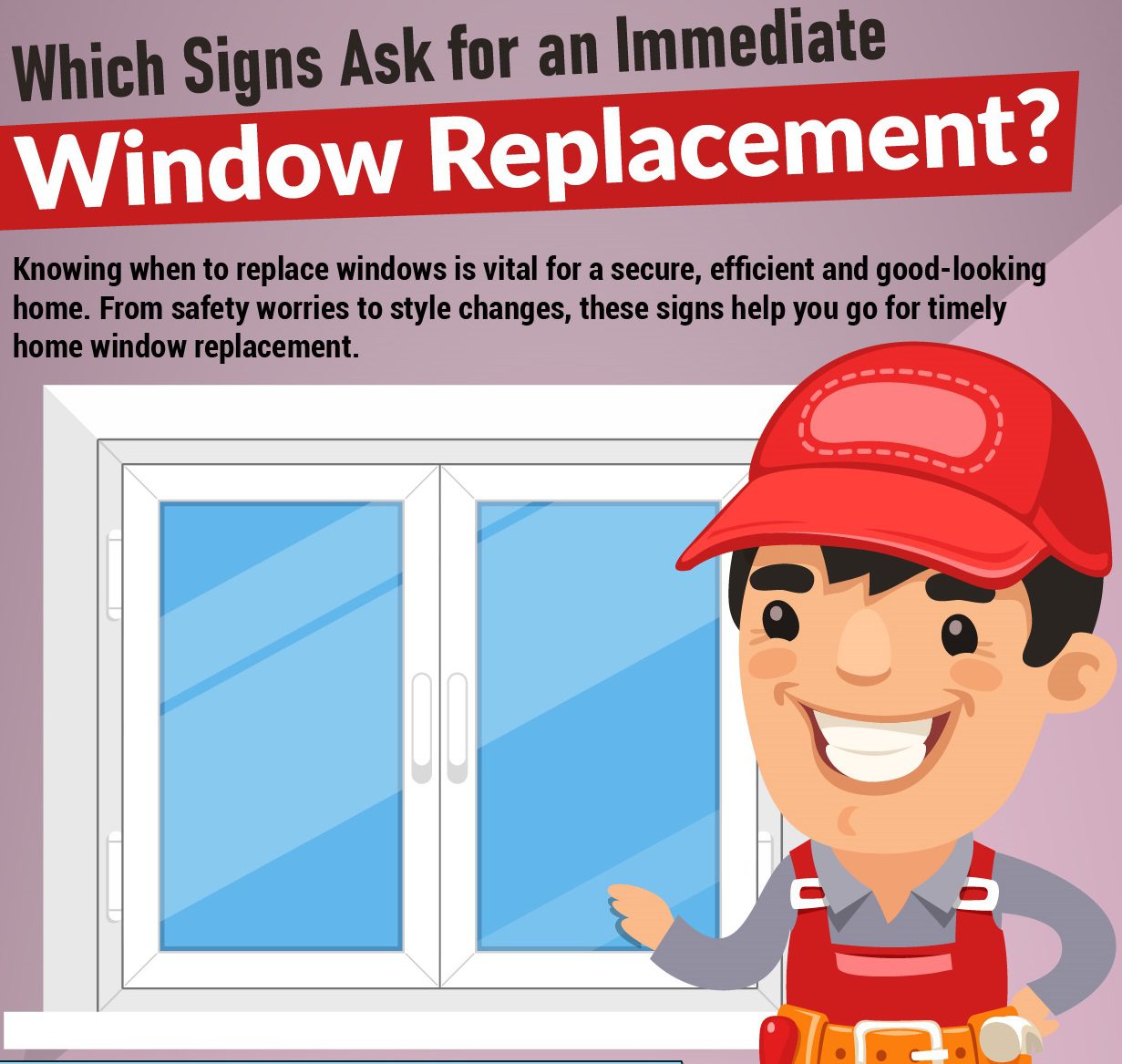 Window Replacement guide with infographic from Red River Roofing